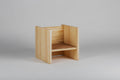 Delta by Jordi Vilanova for Isist Atelier: small solid pine piece of intersecting planes