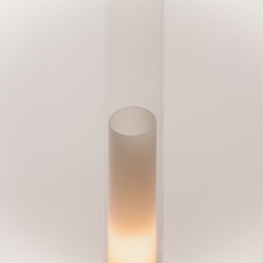 Detail of the warm glow inside the Sylvestrina glass tube