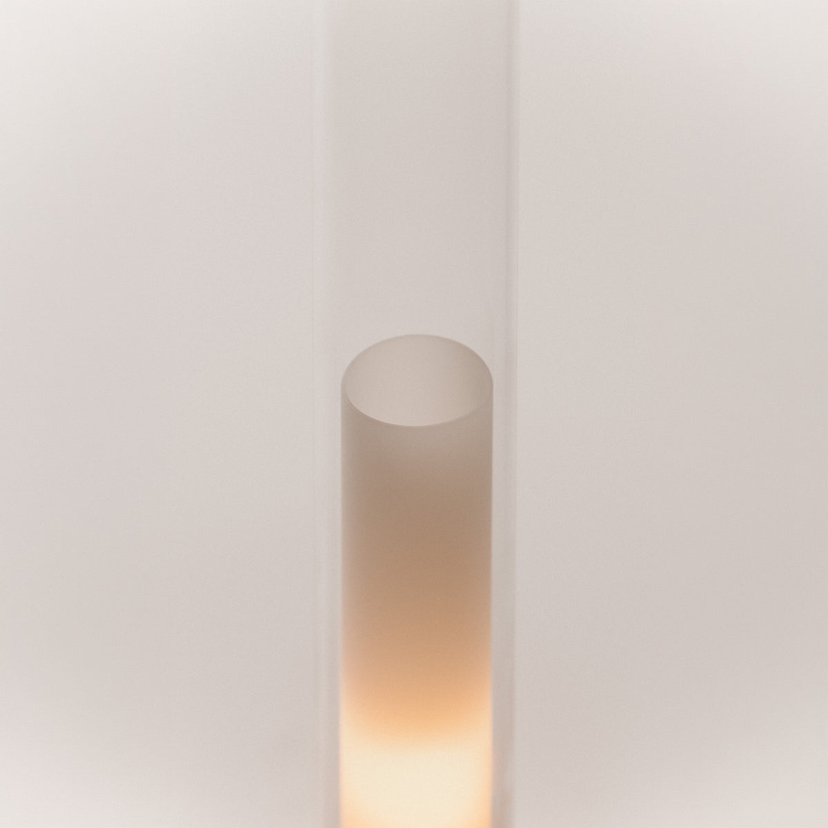 Detail of the warm glow inside the Sylvestrina glass tube